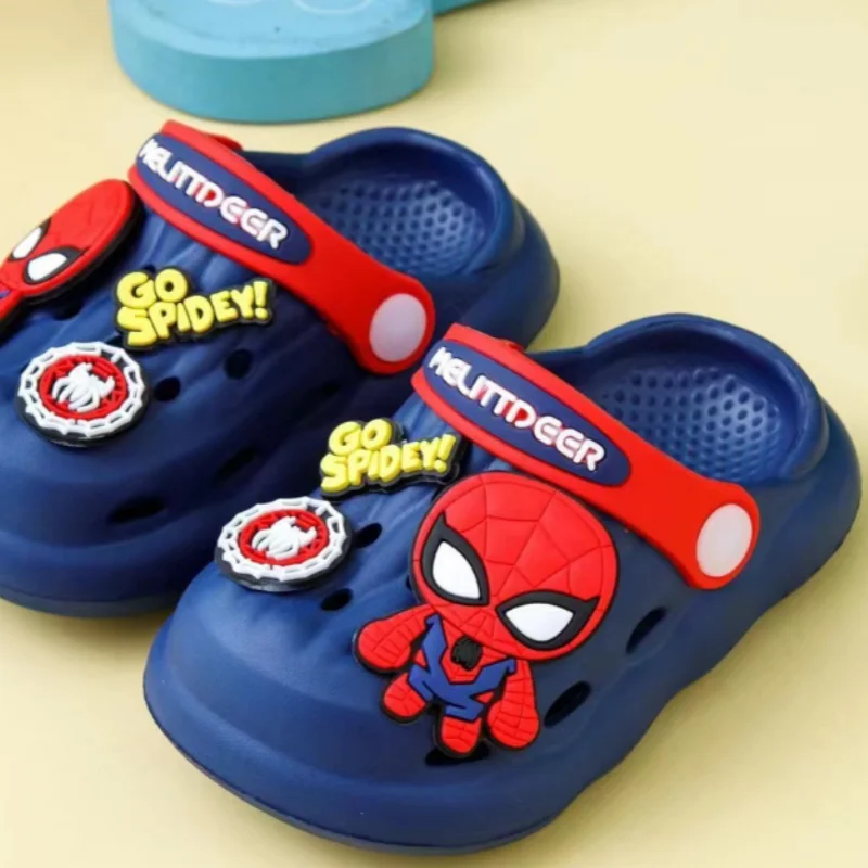 Kids Girls Baby Sandals Summer Slippers Boys Home Shoes Cartoon Spiderman Indoor Beach Sandals Children Bath Slipper Toddler