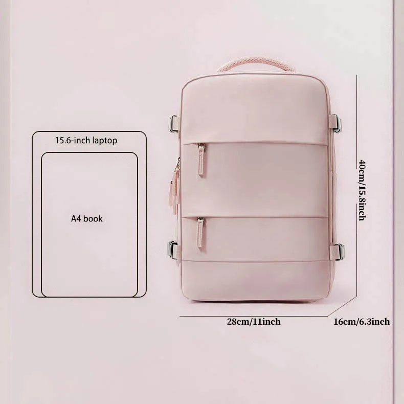 Large capacity women's dry wet separation backpack, commuting computer bag, multifunctional waterproof backpack