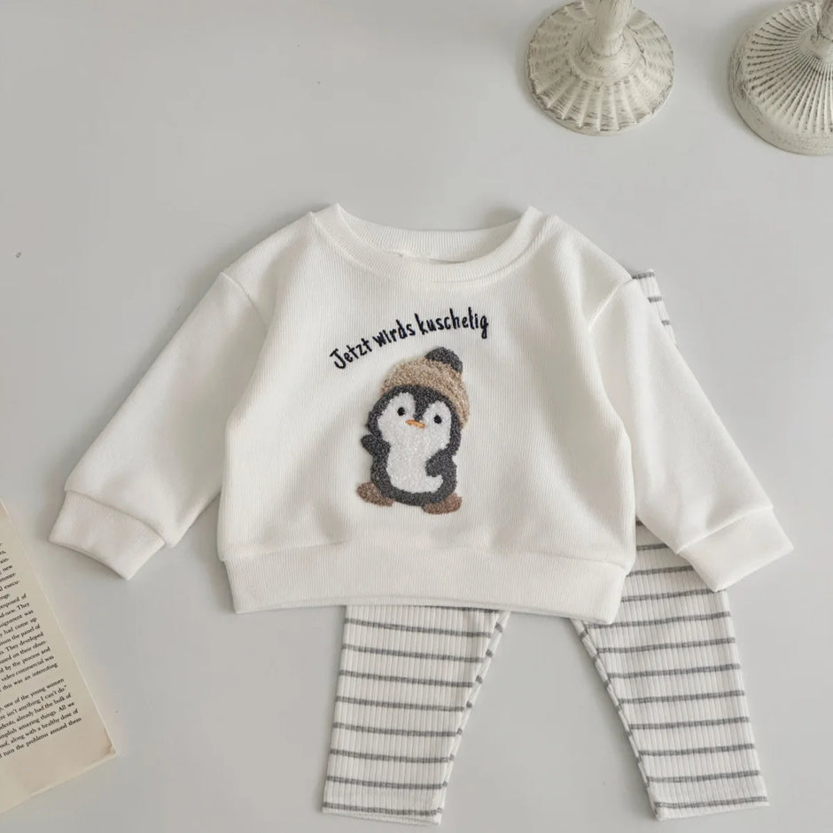 Newborn Girl Clothes Baby Sets Spring Autumn 2Pcs Children Clothing Kids Toddler Outfit Cartoon Bear Sweatshirt Long Pants