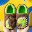 Baby cotton slippers 1-3 years old 2 men autumn/winter indoor anti slip children plush children's cotton shoes bag heel home sho