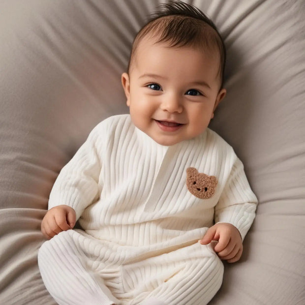 Bodysuit & One Pieces for Boys Girls Newborn Rompers Solid Color 100 Cotton 0-24M Long Sleeve Loungewear Outfit Thin Cute Design
