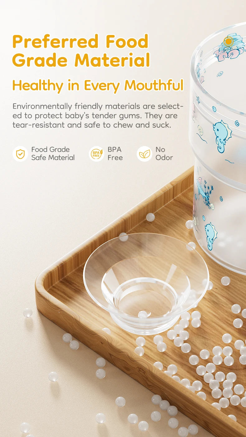 MAMIJOY 280ml Baby Learning Drinking Cup With Handle 360 Degrees Drinking Water Baby Sucking Cup Flip Lid Leakproof Infants WC32