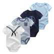 4Pieces Cotton Newborn Bodysuit Print Baby Girl Clothes 0-12M Cartoon Baby Boy Clothes Summer Short Sleeve Romper Bebes