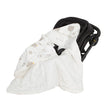 Newborn Baby Blanket With Windproof Hooded In Infant Car Seat Warm For Newborn Hospital Discharge Grey Elephant 0-6 Months