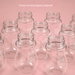Glass Baby Bottle with Straw Wide Mouth Glass Silicone Handle Shatter Resistant and Autoclavable BPA Free