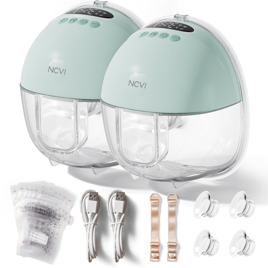NCVI Electric Breast Pump,Hands-Free breastfeeding Pump with 4 Modes & 9 Levels,Low Noise,19/21/24mm flanges