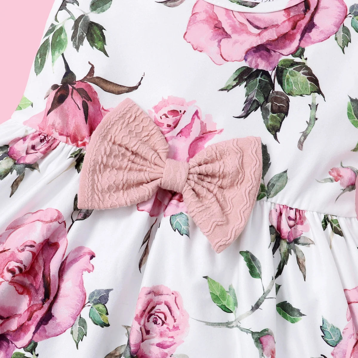 0-3 Years 2PCS Birthday Party Clothing Set Pink Long Sleeves Coat+Flower Dress for Kids Girl Fashion Wedding Dinner Skirt Outfit
