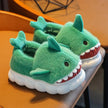 Children Cotton Slippers Baby Boy Shoes Autumn Winter Cute Cartoon Small Shark Child Slipper Home Indoor Anti-slip Platform Shoe