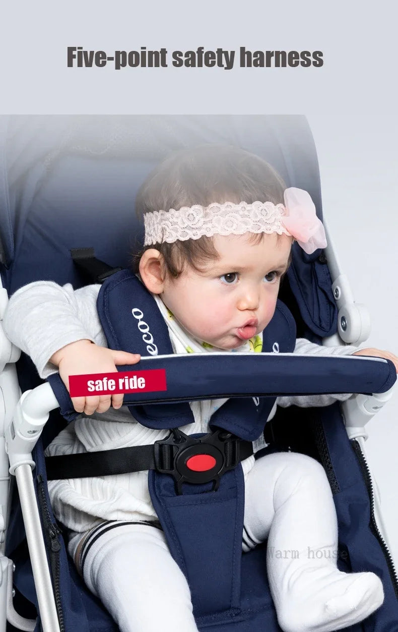 Baby Stroller 3 in 1 With Car Seat,High Landscape  Stroller Luxury Infant Stroller Set Newborn Baby Car Seat Trolley Pushchair