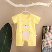 Infant Toddler Crawling Clothes Cotton Summer Boys Girls Thin Baby Short Sleeve Romper Children's Onesie