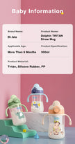 MAMIJOY 300ml Baby Water bottles Baby Feeding Cup With Straw Children Learn Feeding Drinking Bottle Kids Training Cups BPA Free