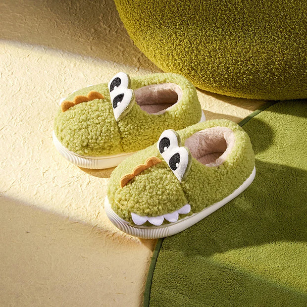 Cheerful Mario Children's winter cotton slippers Cartoon animals indoor soft and comfortable cotton shoes