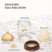 4oz,8oz High Borosilicate Glass Baby Bottles, Wide-Neck Feeding Bottle with Bottom Air Balance Hole/Valve, Glass Milk Bottle