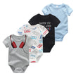 4Pieces Cotton Newborn Bodysuit Print Baby Girl Clothes 0-12M Cartoon Baby Boy Clothes Summer Short Sleeve Romper Bebes