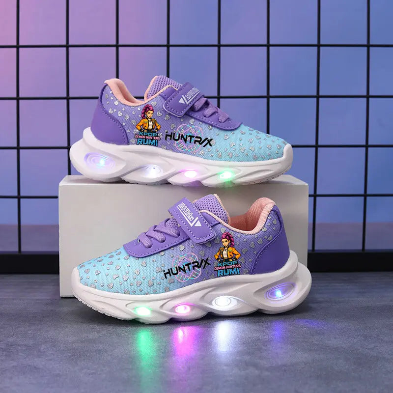Kids' LED Glowing Sneakers – Breathable Mesh Animated Shoes for Boys & Girls