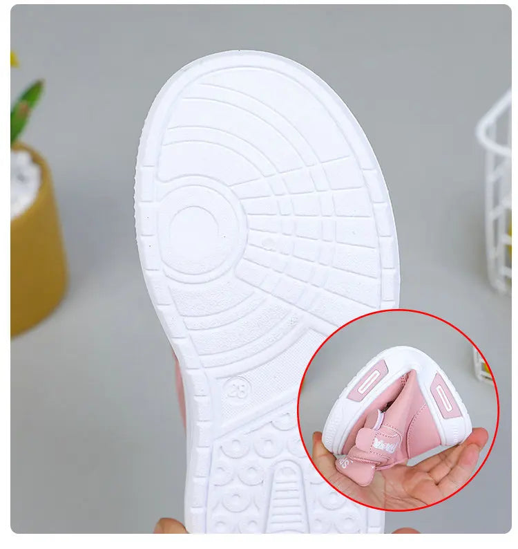 New Kpop Demon Hunter Children Sneakers For Girls High-Top Shoe Autumn White Shoe Casual Running Shoe Anti Slip Soft Sole Tenis