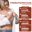 NCVI Electric Breast Pump,Hands-Free breastfeeding Pump with 4 Modes & 9 Levels,Low Noise,19/21/24mm flanges