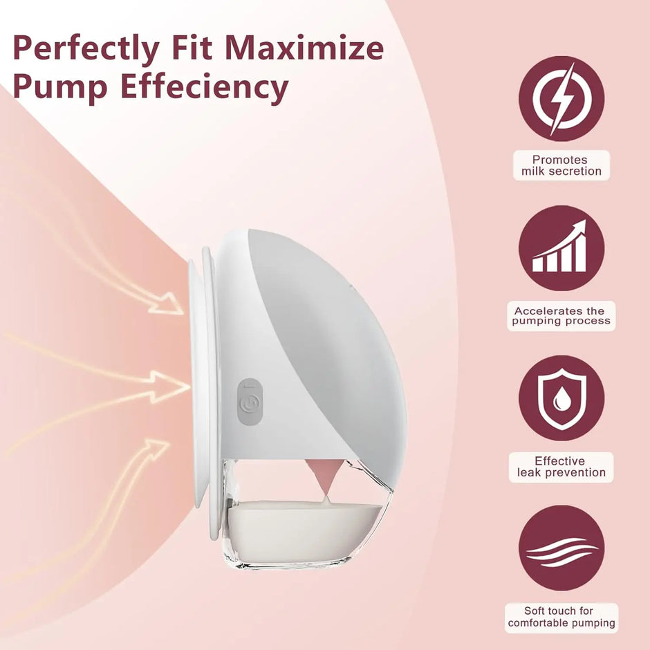 M9 Full Set Breast Replacement Part for Momcozy Upgraded Mobile Flow | Upgraded M9,  24mm Flange, Red Valve, Red Diaphragm