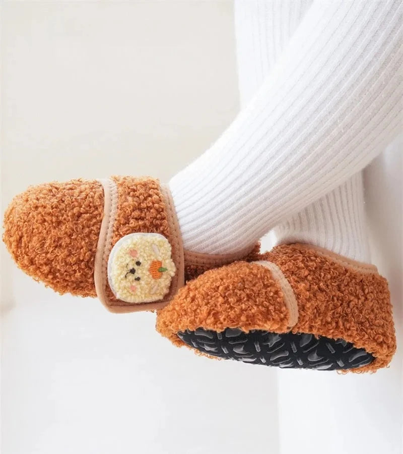 0-5Y Baby Non Slip Floor Socks Soft Sole Anti Skid Walking Socks Fleece Lined Toddler Socks Winter Indoor Shoes Infants Kids‌