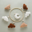 Baby Crib Mobile Bed Bell Rattle Toys Wooden Crochet Stars Pendant Bed Bell Toys Newborn Comfort Crib Bracket Hanging Toys Gifts