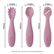 3PCS Silicone Spoon Fork For Baby Utensils Set Feeding Food Toddler Learn To Eat Training Soft Fork Cutlery Children's Tableware