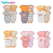 4Pieces Baby Clothing Four Season Unisex Cartoon Short Sleeve Baby Boy Girl Bodysuits Cute 100%Cotton Newborn Clothes