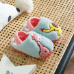Baby cotton slippers 1-3 years old 2 men autumn/winter indoor anti slip children plush children's cotton shoes bag heel home sho