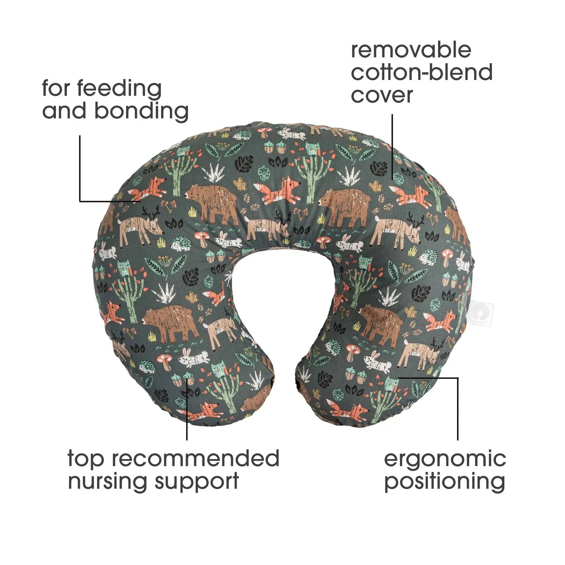Breathable Stretch Nursing Pillow Cover Detachable Infant Support Cushion Versatile Baby Sitting Aid for Home/Travel 0-12 Months