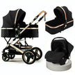Baby Stroller 3 in 1 With Car Seat,High Landscape  Stroller Luxury Infant Stroller Set Newborn Baby Car Seat Trolley Pushchair