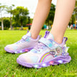 Disney Girls' Casual Shoes Led Lights Mesh Breathable Children's Sports  Princess Elsa Pink Purple Shoes Sneakers Size 22-35