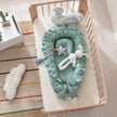 Solid Color Ruffles Baby Cribs Soft Cotton Comfortable Baby Crib Newborn Infant High Quality Baby Cribs Sleeping Care Tools New