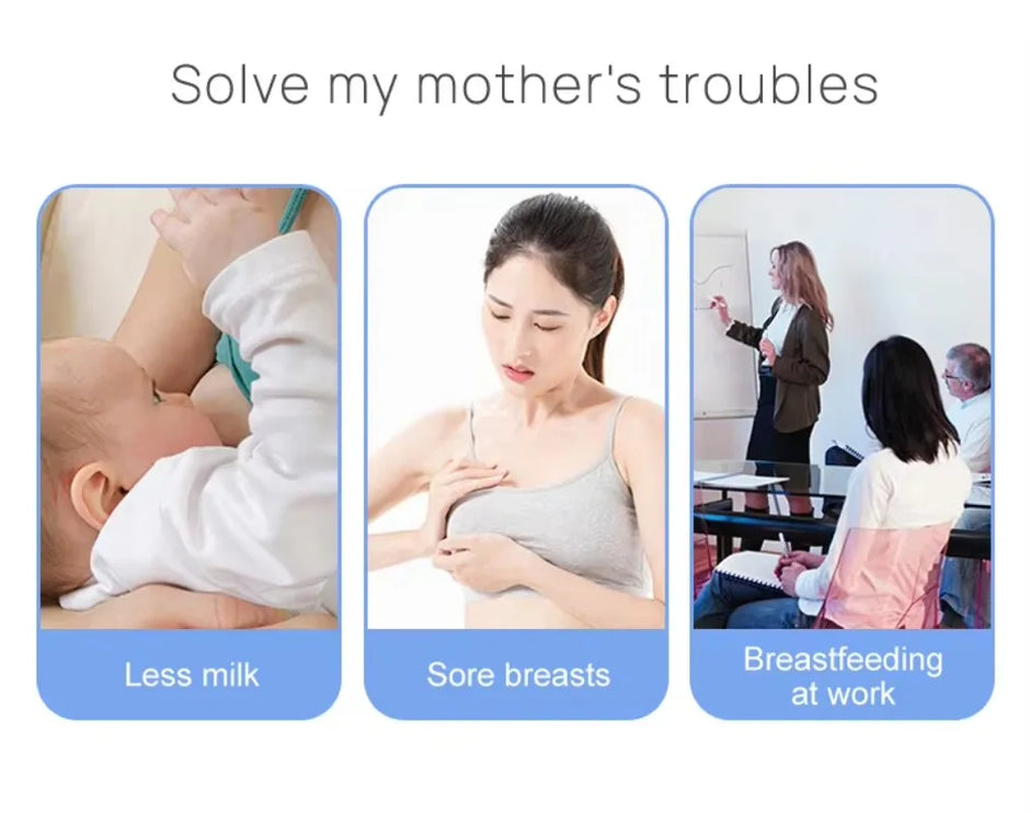 Portable Breast Pump Hands Free Wireless Wearable Electric Breast Pump BPA Free 4 Modes 12 Levels Silicone with LED Display