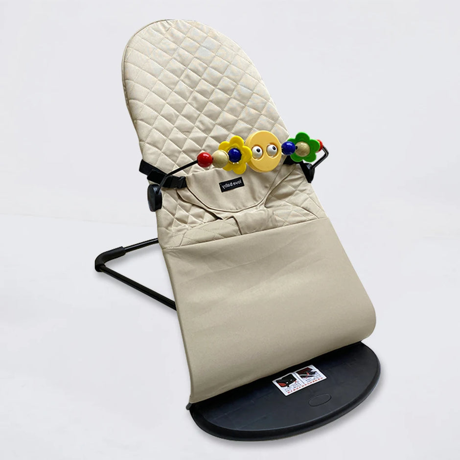 Baby Rocking Chair with Toys Foldable Swing Chair for Babies & Toddlers Three-speed Height Adjustment Baby Comfort Chair