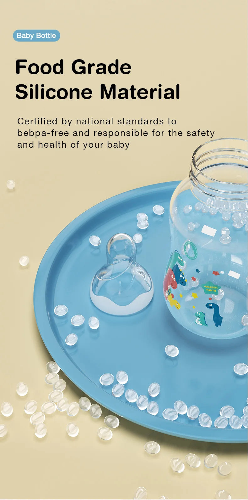 MAMIJOY Baby Bottle Milk Bottle 150/240ml Baby Milk Bottle Silicone Pacifier BPA Free Newborn Baby Bottles BB01