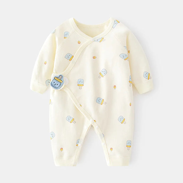 Cotton Newborn Baby Girl Boy Romper Print Infant Jumpsuit Casual New born Clothes For Girls Boys Spring Autumn Clothing New 0-6M