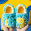 Baby cotton slippers 1-3 years old 2 men autumn/winter indoor anti slip children plush children's cotton shoes bag heel home sho
