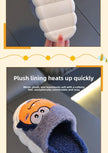 Winter children's cotton slippers for boys and girls, anti slip and warm bags, and parent-child fuzzy and plush home baby cotton