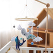 Baby Crib Mobile Bed Bell Rattle Toys Wooden Crochet Stars Pendant Bed Bell Toys Newborn Comfort Crib Bracket Hanging Toys Gifts