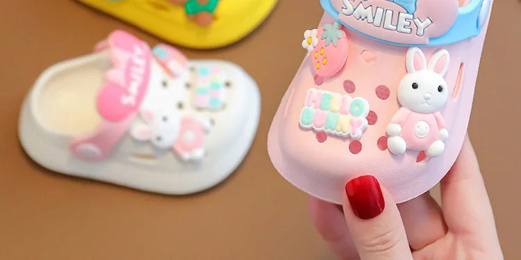 Summer Baby Girl Sandals Cute Cartoon Slippers Newborn Infant Indoor Bath Anti-slip Shoes Baby Boy Beach Sandals