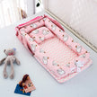 2026 New Lightweight Portable Baby Crib Cartoon Design Foldable Travel Bed for Newborns with Storage Bag