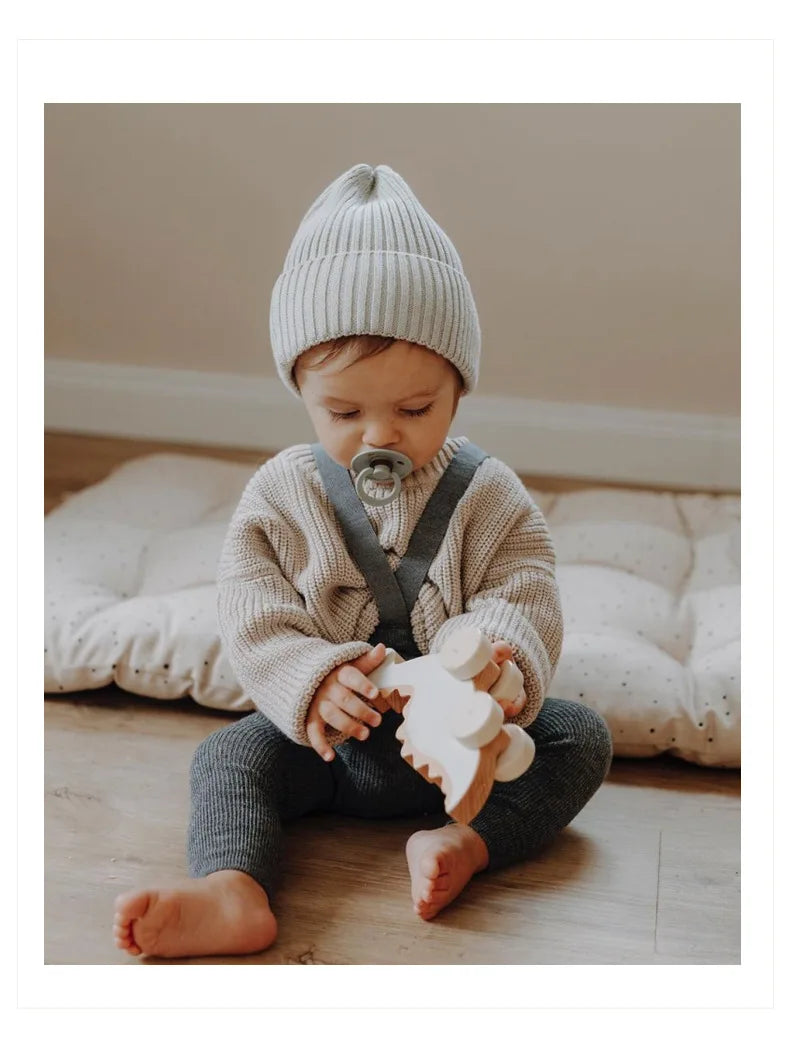 0-6T Newborn Baby Sweater Kid Boy Girl Winter Clothes Warm Thick Knit Pullover Top Infant Long Sleeve Basic Knitwear Outfit