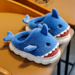 Children Cotton Slippers Baby Boy Shoes Autumn Winter Cute Cartoon Small Shark Child Slipper Home Indoor Anti-slip Platform Shoe