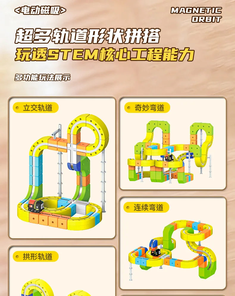 Sell Well Children'S Anti-Gravity Magnetic Attraction Track Train Changeable Magnetic Magic Rail Car Electric Train Toy