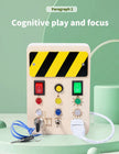 Montessori Busy Board Children Toys Led Light Switch Simulate Car Steering Wheel Travel Activities Sensory Game Educational Toys