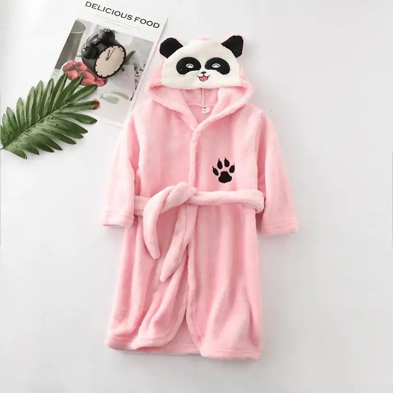 Warm Soft Children Flannel Pajamas Boy Astronaut Robe Winter Christmas Kids Bathrobe Baby Girl Homewear Child Sleepwear 2-12Year