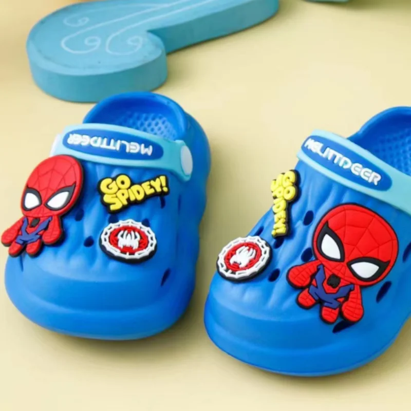Kids Girls Baby Sandals Summer Slippers Boys Home Shoes Cartoon Spiderman Indoor Beach Sandals Children Bath Slipper Toddler