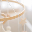 Baby Crib Mobile Bed Bell Rattle Toys Wooden Crochet Stars Pendant Bed Bell Toys Newborn Comfort Crib Bracket Hanging Toys Gifts