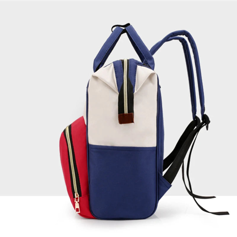 Large Capacity Canvas Mummy Bag Multifunctional Baby Bottle Thermal Insulation Travel Storage Bag Fashion Mummy Bag Hanging Bag