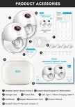 MAMIJOY Wearable Electric Breast Milk Extractor 4 Modes 36 Suction Levels Hands Free Breast Pumps Milk Collector with Travel bag