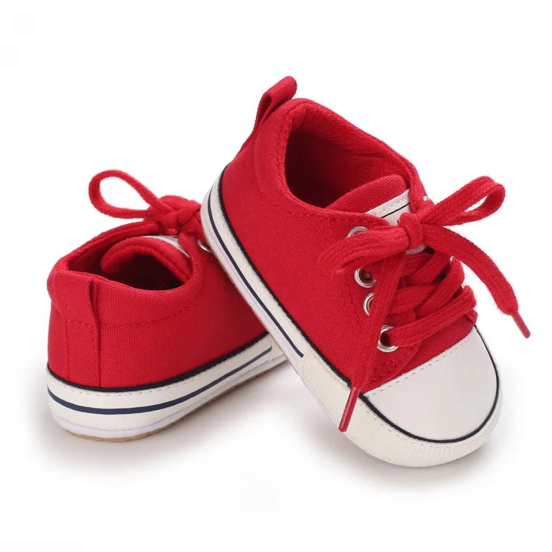 أحذية رياضية للأطفال من ميكيور، أحذية قماشية للأولاد والبنات، نعل مطاطي مانع للانزلاق، مريحة وناعمة، مناسبة للجنسين، أحذية كرة سلة للأطفال من عمر 0 ​​إلى 18 شهرًا